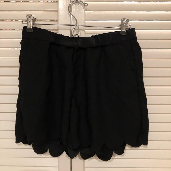Madewell Scalloped Hem Pull On Shorts Black - Picture 8 of 11